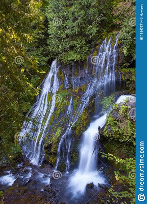 Panther Creek Falls In Skamania County Washington State Stock Photo