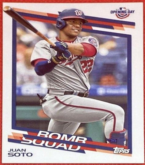 Juan Soto Bs 20 Prices 2022 Topps Opening Day Bomb Squad Baseball