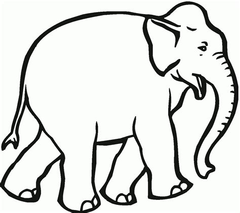 Desenho De Um Elefante Para Colorir