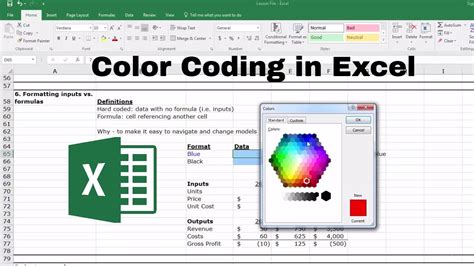 Color Coding Data In Excel Inputs Vs Formulas Youtube