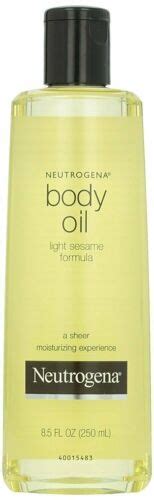 neutrogena body oil light sesame formula sensual moisturizer for dry skin 8 5 oz ebay