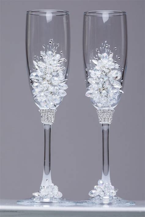 2019 Elegant Trendy Wedding Champagne Glasses Decoration Wedding Wine