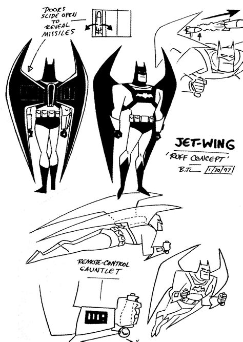 Cartoon Concept Design Batman The Animated Series Model Sheets Batman