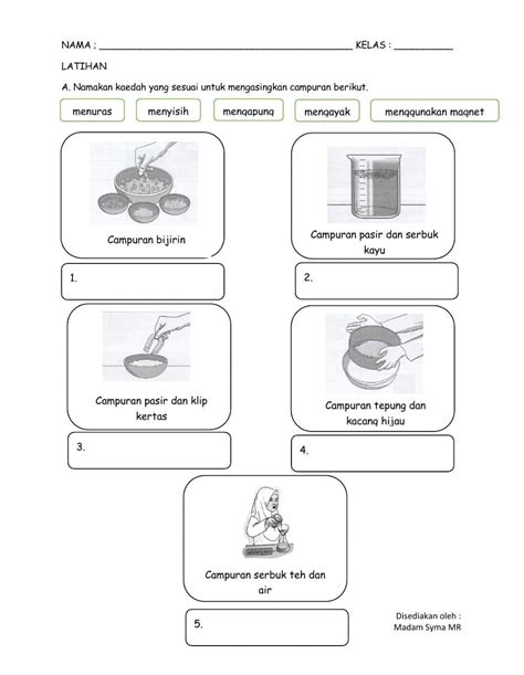 Lembaran Kerja Latihan Sains Tahun Campuran Ujian A Vrogue Co