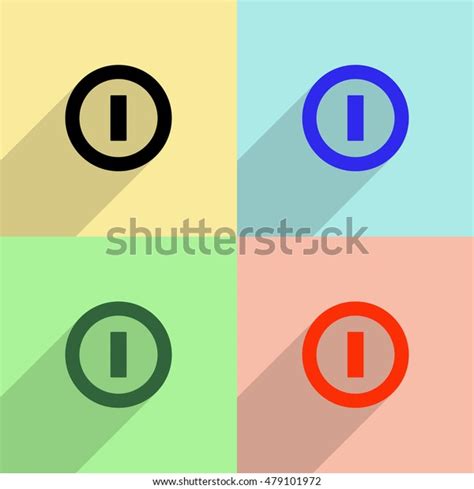 Turn Off Vector Icon Colored Set Stock Vector Royalty Free 479101972
