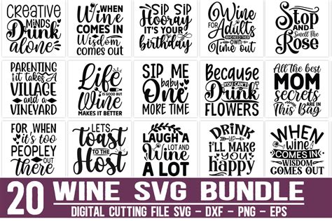 Funny Wine Svg Bundle 20 Designs Graphic By Designdealy · Creative Fabrica
