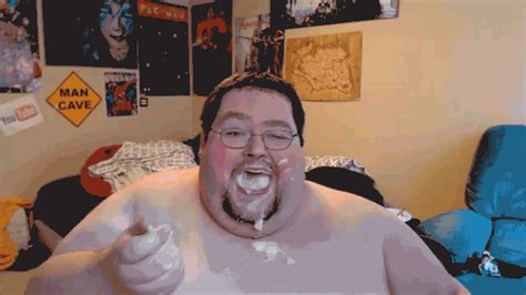 Fat Guy Eating  Find And Share On Giphy