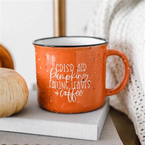 Every time you take a sip of coffee, you will be reminded of halloween. Crisp Air Pumpkins Falling Leaves & Coffee Campfire Mug ...