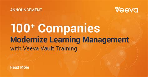 More Than 100 Companies Modernize Learning Management With Veeva Vault