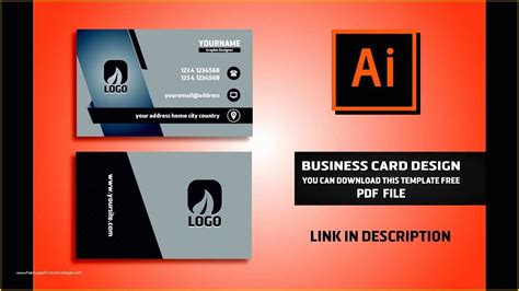 Business Card Template Ai File Free Download Of Business Card Template