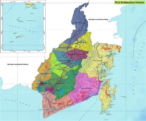 Peta Administrasi Kalimantan Selatan