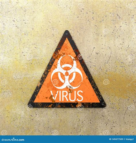 Warning Sign Indicating The Presence Of Biological Hazards Biohazards