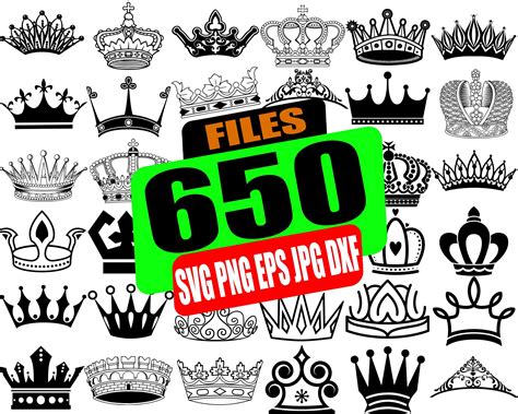 Royal Crown SVG Bundle Crown Svg File King Crown Svg Queen Etsy In