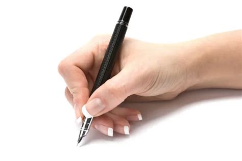 Hand Holding Pen Isolated — Stock Photo © Elnur 2686807