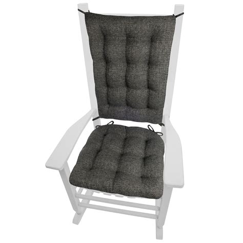 Brisbane Charcoal Black Rocking Chair Cushions Latex Foam Barnett