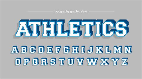 Tipografía Blue Varsity College Slab Serif 692749 Vector En Vecteezy