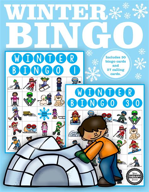 Winter Bingo Classroom Set Your Therapy Source