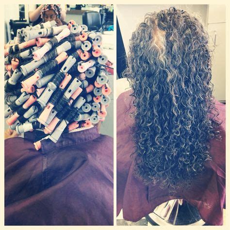 Spiral Perm On Loop Rods In Process Spiral Perm Pinterest Coiffure