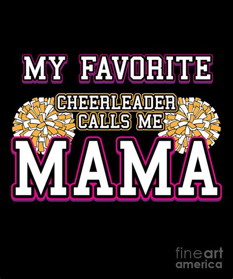 Cheerleader Mom T My Favorite Cheerleader Calls Me Mama Design For