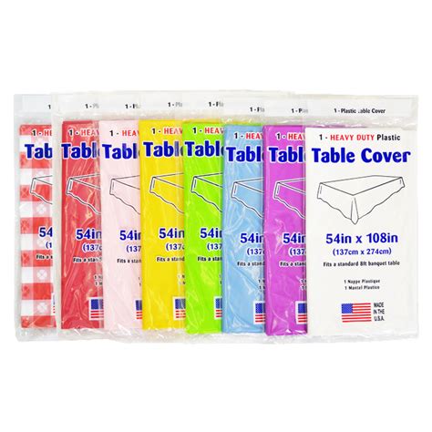 Heavy Duty Plastic Table Cover 54 X 108