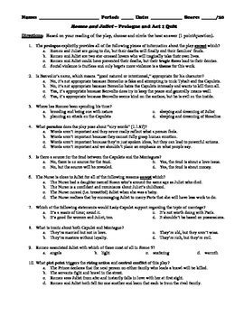 Answer part a first, and then part b. 27 Romeo And Juliet Act 1 Worksheet Answers - Worksheet ...