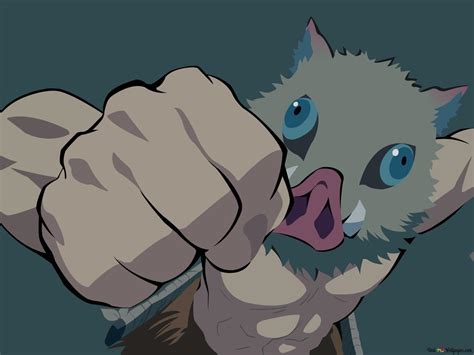 Demon Slayer Inosuke Hashibira's wild boar mask HD wallpaper download
