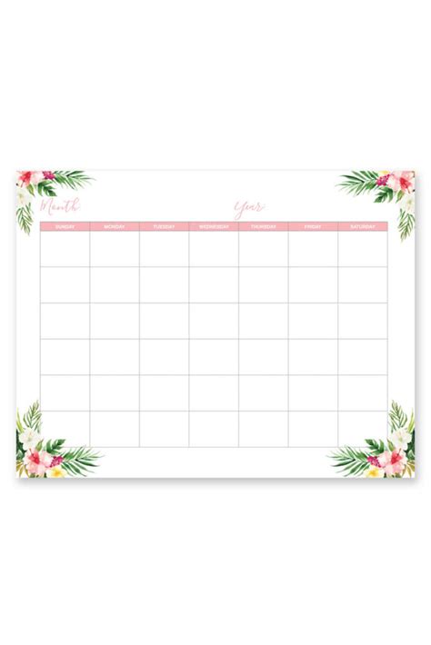 Printable Calendar Blank Printable Calendar To Write On Ten Free