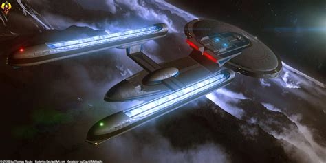 Excelsior By Euderion Star Trek Artwork Ticonderoga Class United
