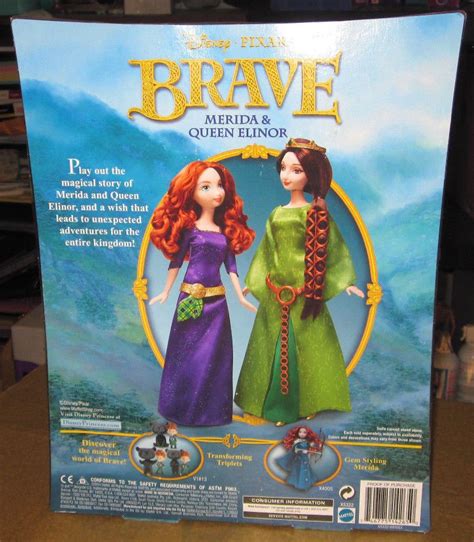 Disney Brave Pixar Princess Merida Queen Elinor Doll Set Mattel Barbie 2011 Disney Barbie
