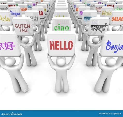 Hello Words Different Languages Greeting World Culture Diversity Stock