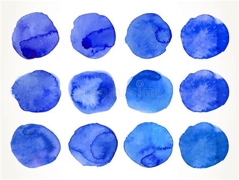 Blue Watercolor Paint Splashes Frame Stock Vector Illustration Of
