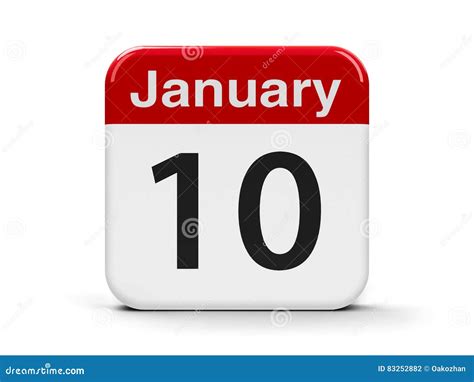 10th January Stock Illustration Illustration Of January 83252882