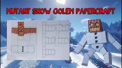 Minecraft Papercraft Mutant Snow Golem Người Tuyết đột Biến H