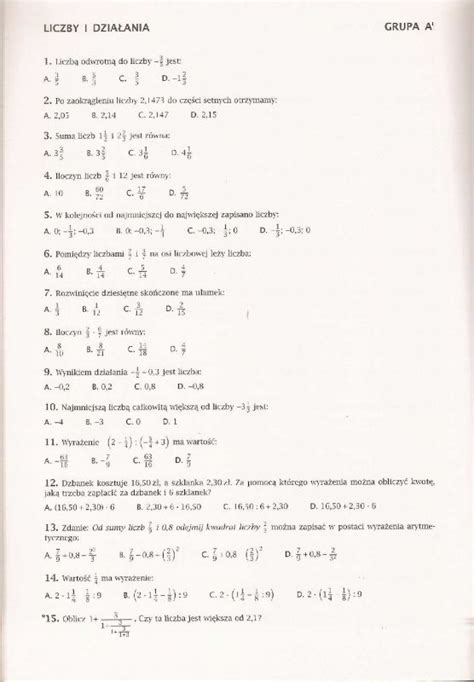 Sprawdziany Matematyka Z Plusem 1 19 Words Math Math Equations