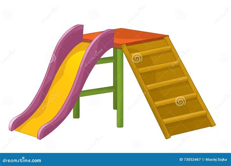 Cartoon Playground Toy Slide Stock Illustration Image 73052467