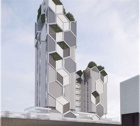 Metabolist Inspired Tower With Hexagonal Facade Coming To South