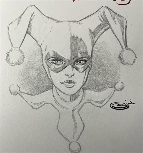 Sajads Arty Stuff Harley Quinn Pencil Sketch