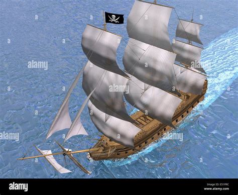 Pirate Ship 3d Render Stock Photo Alamy