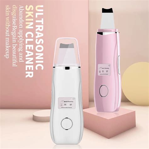 ultrasonic face skin scrubber peeling clean ultrasound pore cleaner facial cleaning anion