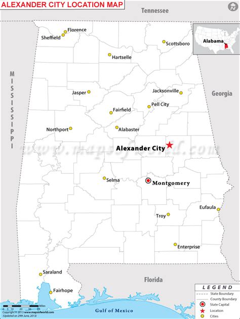 Where Is Alexander City Located In Alabama Usa