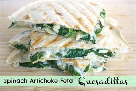 Reduce heat to medium, add in the spinach, and cook until wilted, turning often. Spinach Artichoke Quesadilla (Vegan) | The Garden Grazer ...
