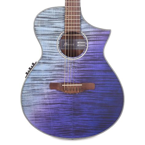 Ibanez Aewc32fm Acoustic Purple Sunset Fade High Gloss Chicago Music