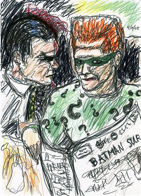 Fanart Drawing Of The Riddler And Two Face Riddler Fine Art America Art