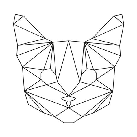 Geometric Cat Drawing At Explore Collection Of