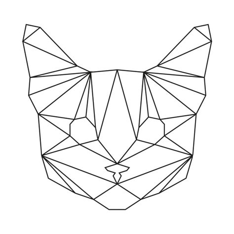 Was watching 'the cat returns' & felt like drawing some cats. Geometric Black Cat - Cat - T-Shirt | TeePublic