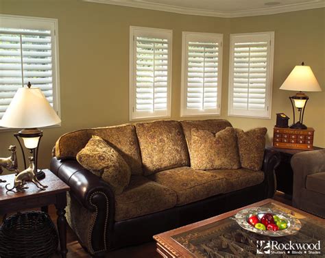 Bi fold or hinged plantation shutters look stunning in any room of any house. Plantation Shutters in the Living Room - Contemporary ...