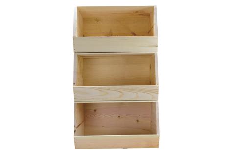 Wooden Stackable Storage Bin Poole Sons Inc