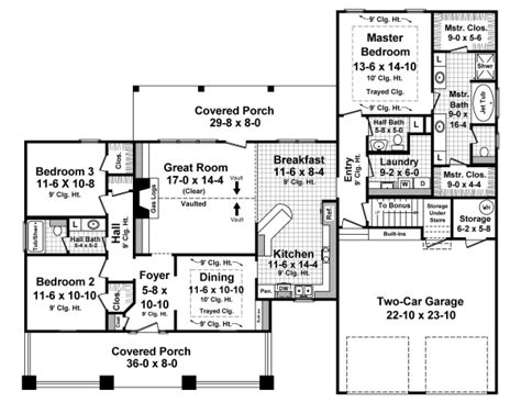 Country Plan 1900 Square Feet 3 Bedrooms 25 Bathrooms 348 00206