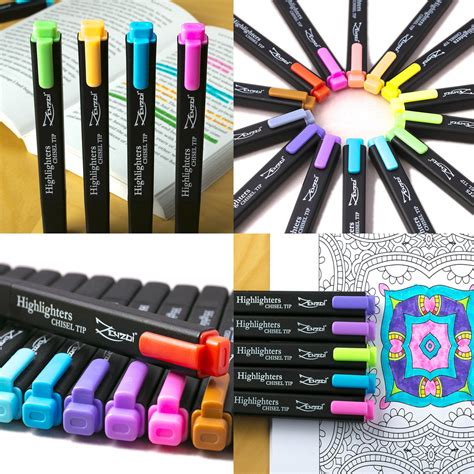Highlighter Markers 14 Unique Colors Fluorescent Classic And Pastel C