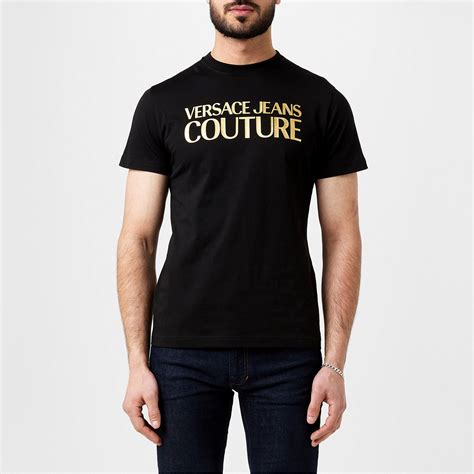 Versace Jeans Couture Gold Logo T Shirt Men Regular Fit T Shirts Flannels